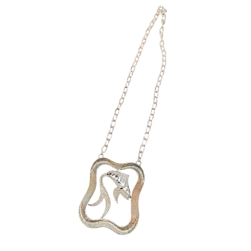 Vintage Necklace  Koi Fish Pendant on Chain 10” - Picture 3 of 3